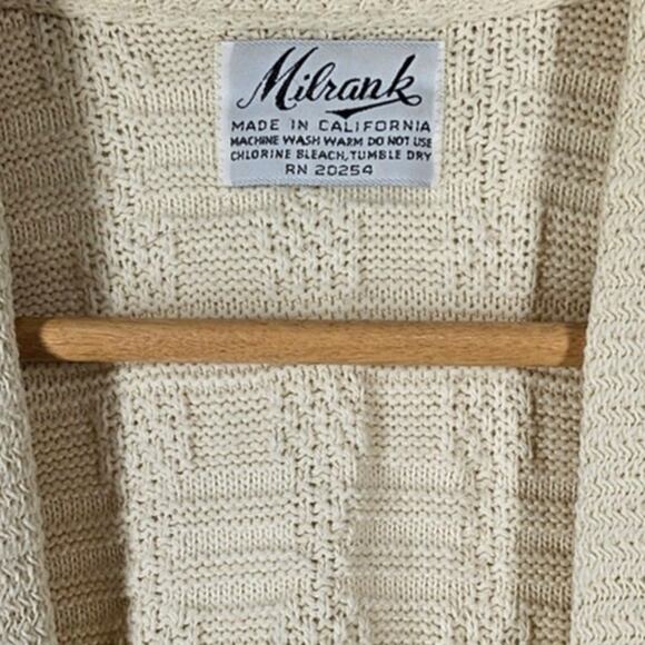 MILRANK MEN’S BEIGE CLASSIC STYLE KNIT SWEATER VEST WITH POCKETS –  SIZE MEDIUM - Picture 6 of 10